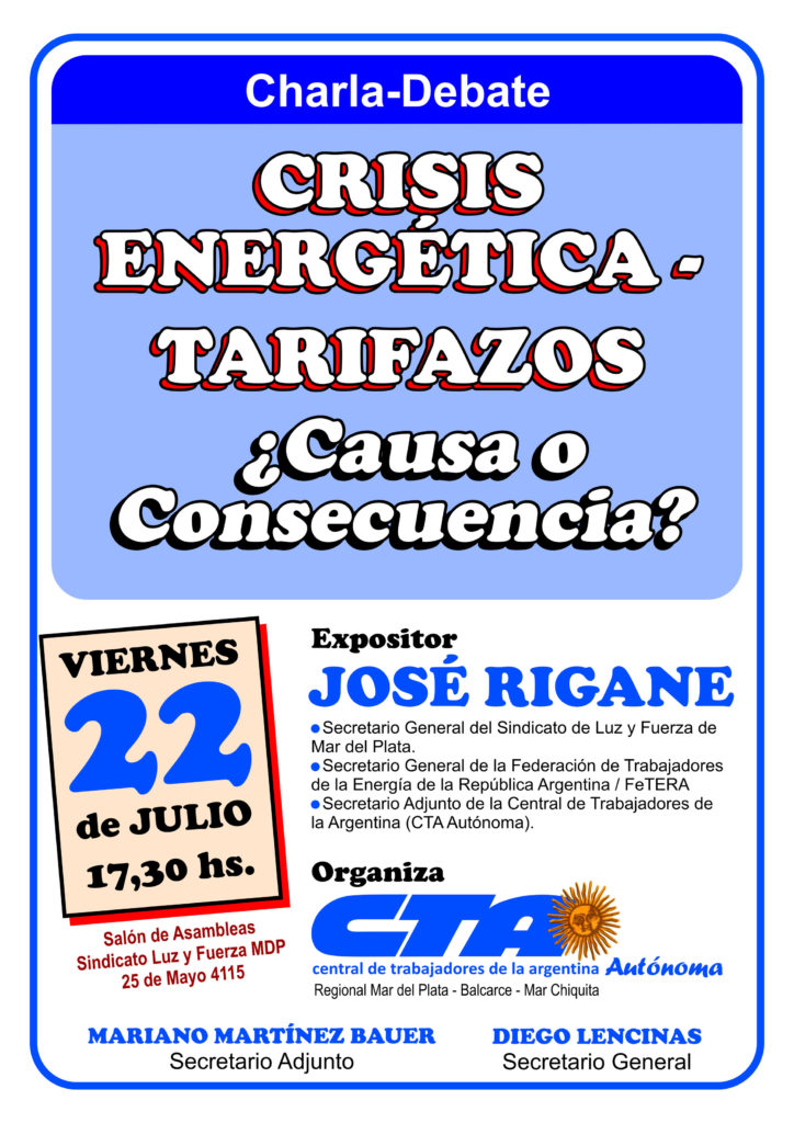 Afiche Charla-Debate Crisis Energética (1)