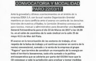 CONVOCATORIA Y MODALIDAD PARO 22-3-17