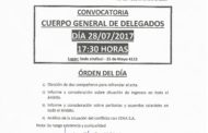 CONVOCATORIA AL CUERPO GENERAL DE DELEGADOS 28 DE JULIO