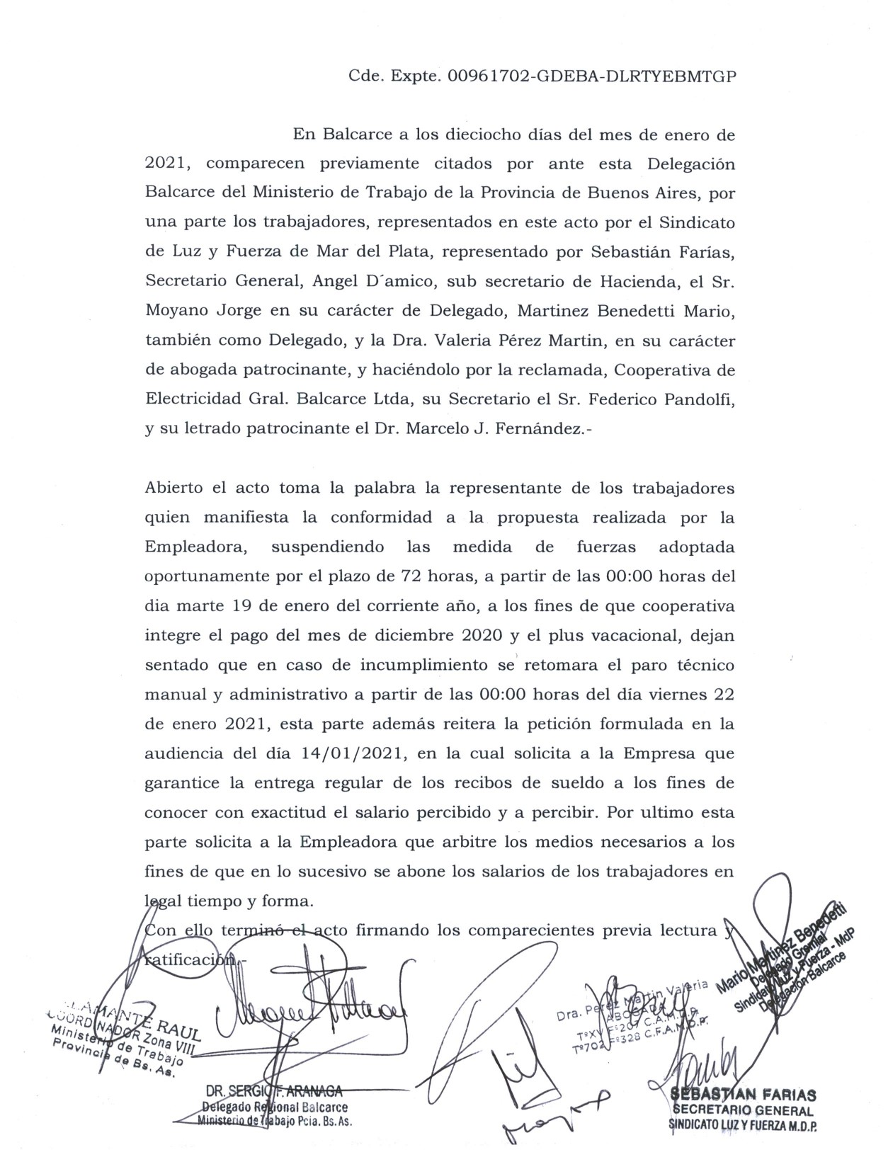 CONFLICTO EN COOPERATIVA DE BALCARCE: SUSPENSIÓN DE MEDIDAS DE FUERZA POR 72hs