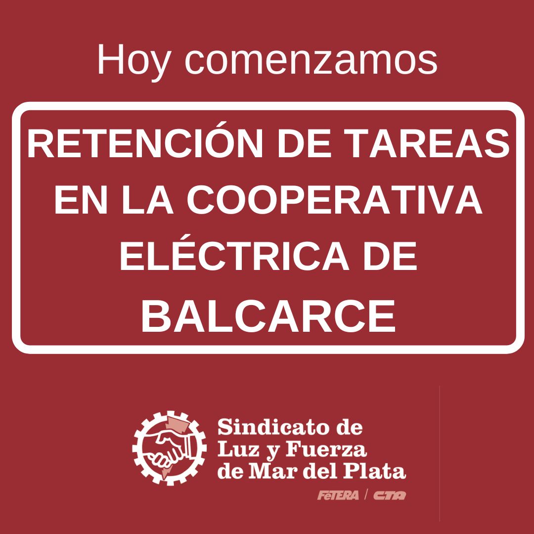RETENCIÓN DE TAREAS EN LA COOPERATIVA ELÉCTRICA DE BALCARCE