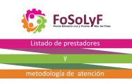 Listado de Prestadores y metodología de atención para afiliados/as del Fo.So.Lyf